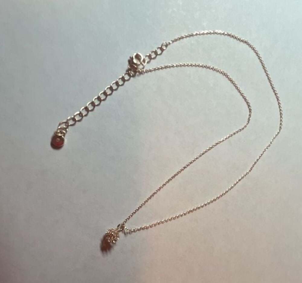 Lauren ConradRose Gold Tone Pave Crystal Sphere Pendant Necklace